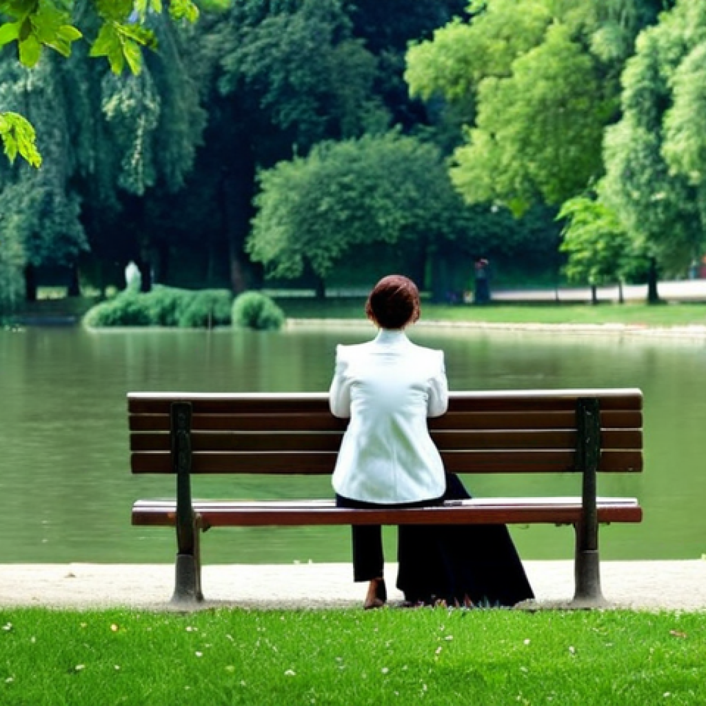목적 중심 삶의 동기 부여 전략 - Introspective Moment in Nature**

A woman, fully clothed in modest attire suitable for a cool day, s...