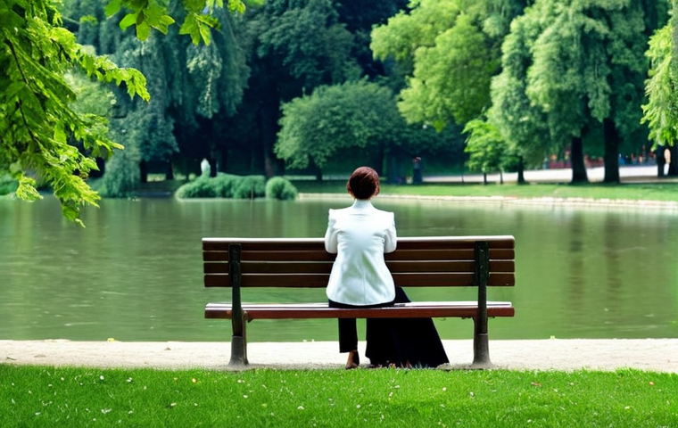 목적 중심 삶의 동기 부여 전략 - Introspective Moment in Nature**

A woman, fully clothed in modest attire suitable for a cool day, s...