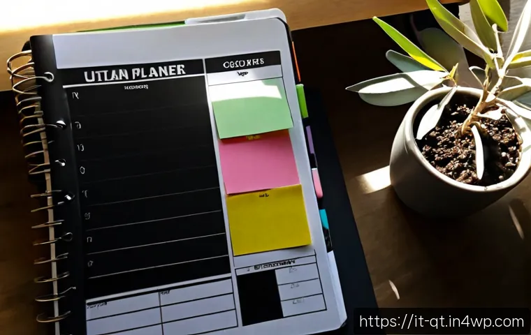 효과적인 목표 설정을 위한 팁 - Photorealistic Italian professional setting clear quarterly goals using a blank paper planner, a sma...